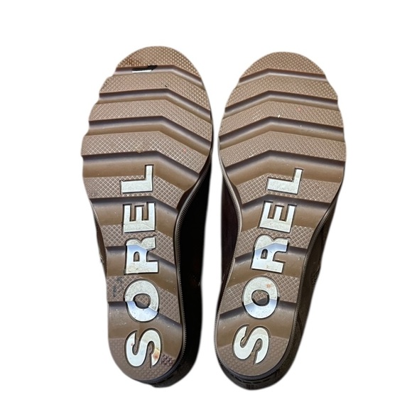 Sorel Joan of Arctic Wedge Zip Bootie Women's Size 8.5 NL3766-242 Brown Leather - Picture 2 of 10